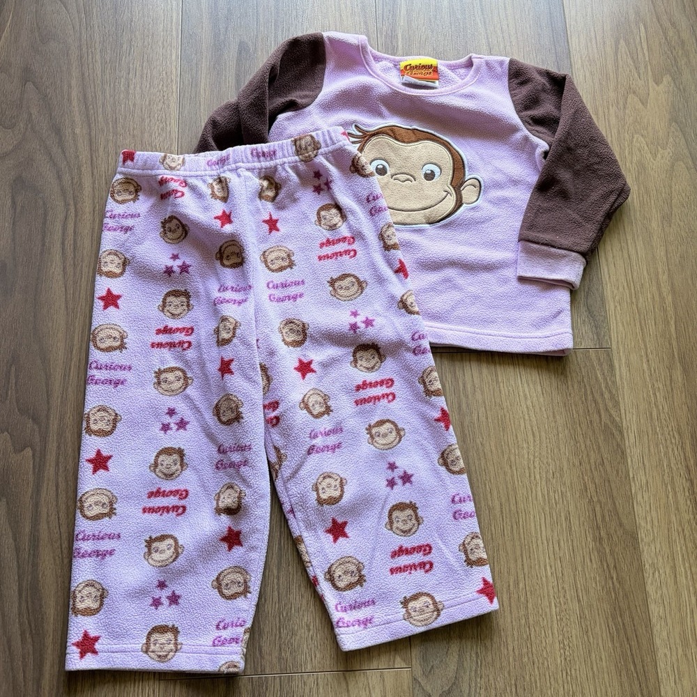 Vintage Curious George Matching Set 2T Pajamas Girls